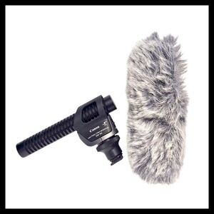 Canon DM-100 Directional Stereo Mono Mini Shotgun Microphone for Camcorders